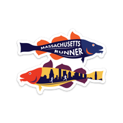 Massachusetts Running Sticker
