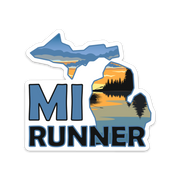 Michigan Running Sticker