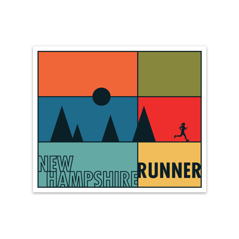 New Hampshire Running Sticker