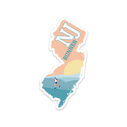 New Jersey Running Sticker