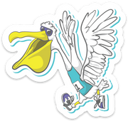 Pelican Runner Die-Cut Sticker