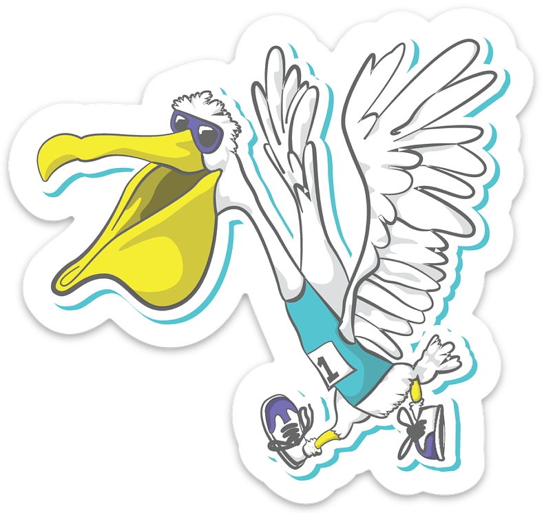 Pelican Runner Die-Cut Sticker