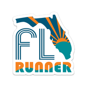 Retro Florida Running Sticker
