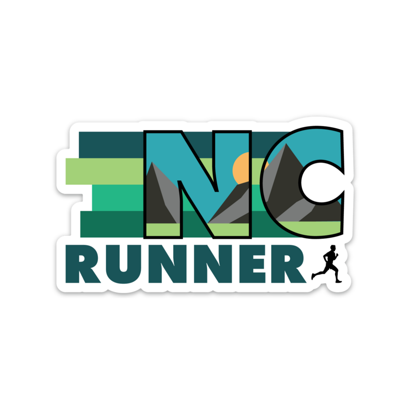 Retro North Carolina Running Sticker