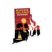 Rhode Island Running Sticker