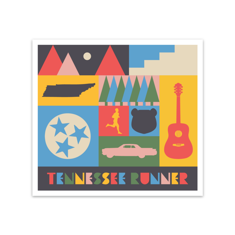 Cultural Tennessee Running Sticker
