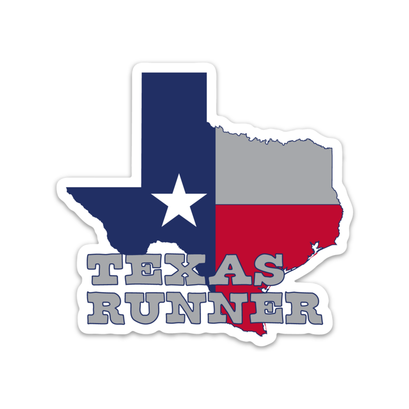 Texas Running Sticker