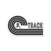 Retro Track Running Sticker