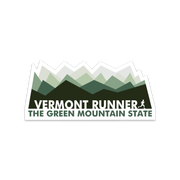 Vermont Green Mountain Running Sticker