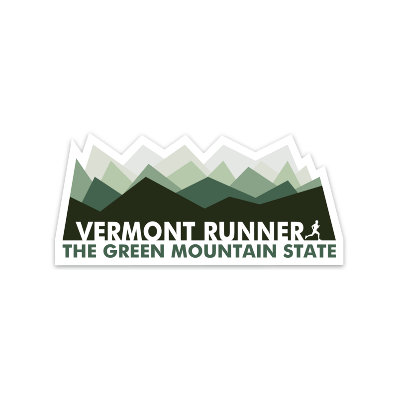 Vermont Green Mountain Running Sticker
