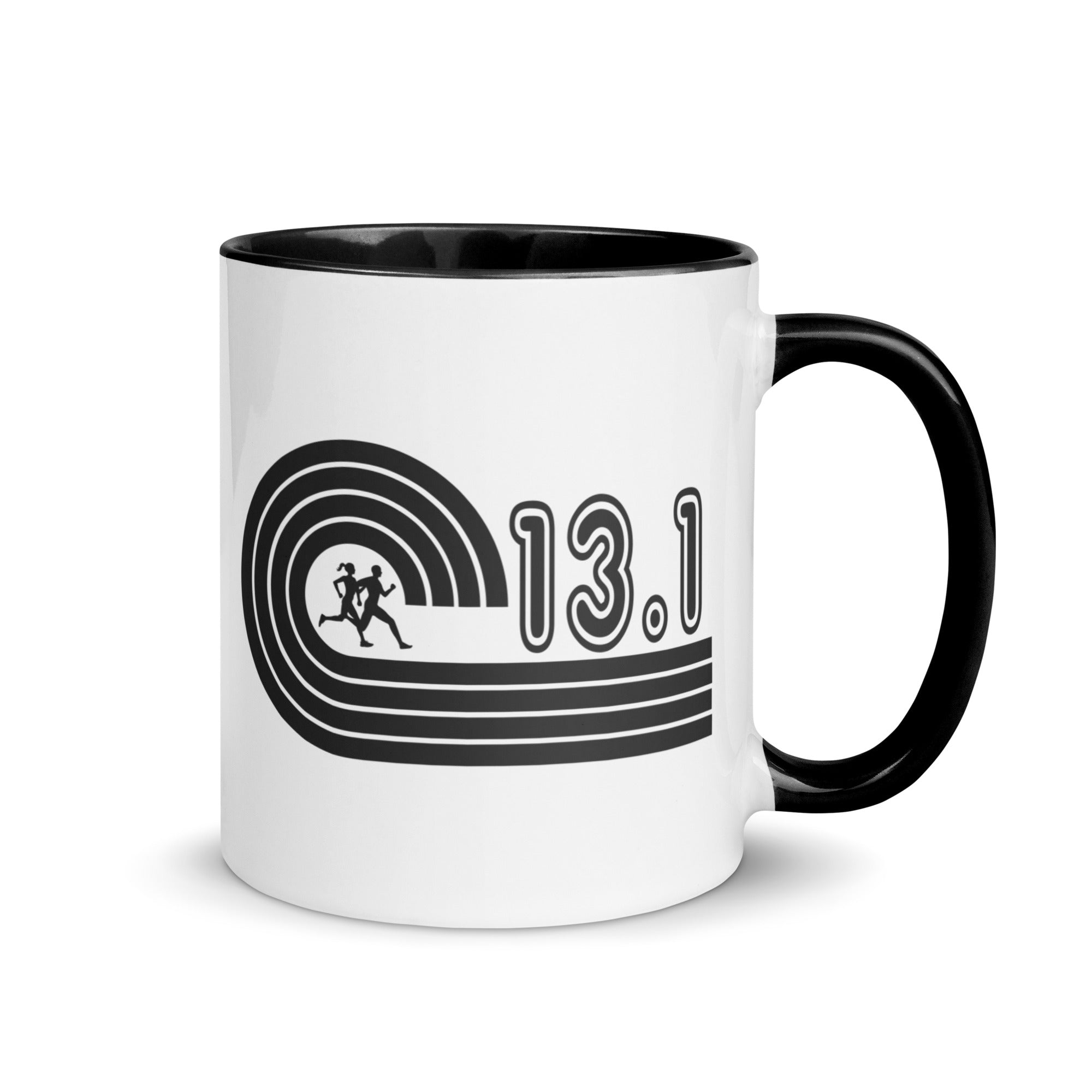 13.1 Half Marathon Mug - black handle and inside