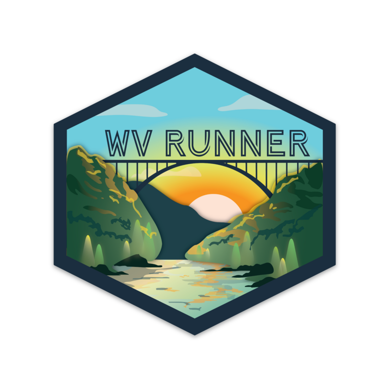 West Virginia Running Sticker