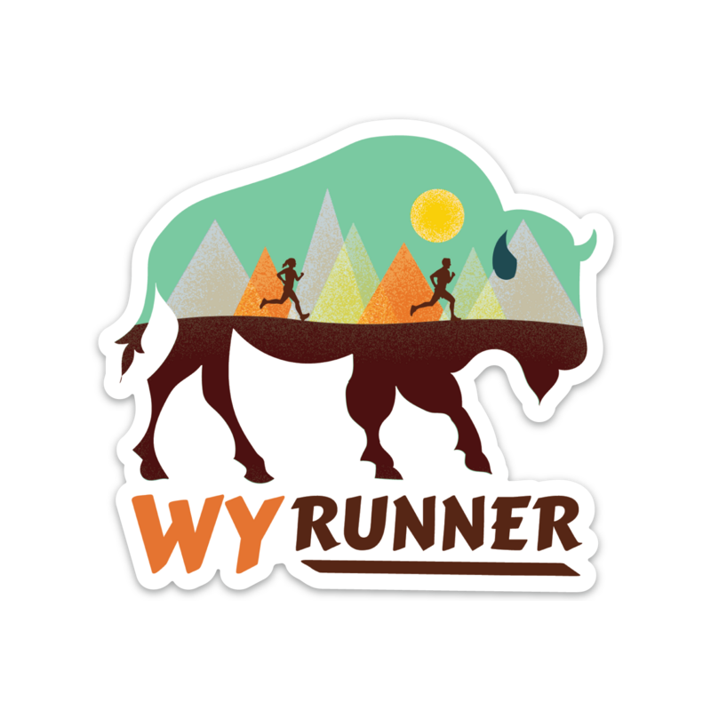 Wyoming Running Sticker