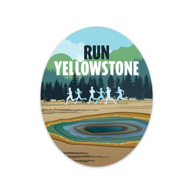 Run Yellowstone Sticker | Shop Sunrise Running Company