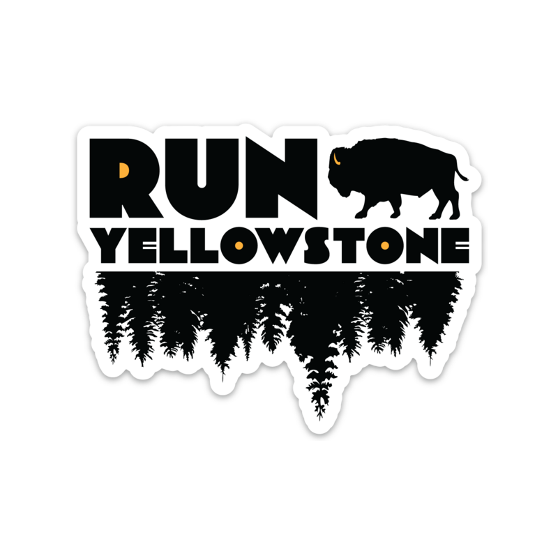 Run Yellowstone Monochromatic Sticker | Shop Sunrise Running Company